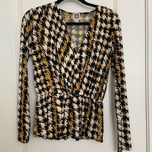 Anne Klein Houndstooth Blouse